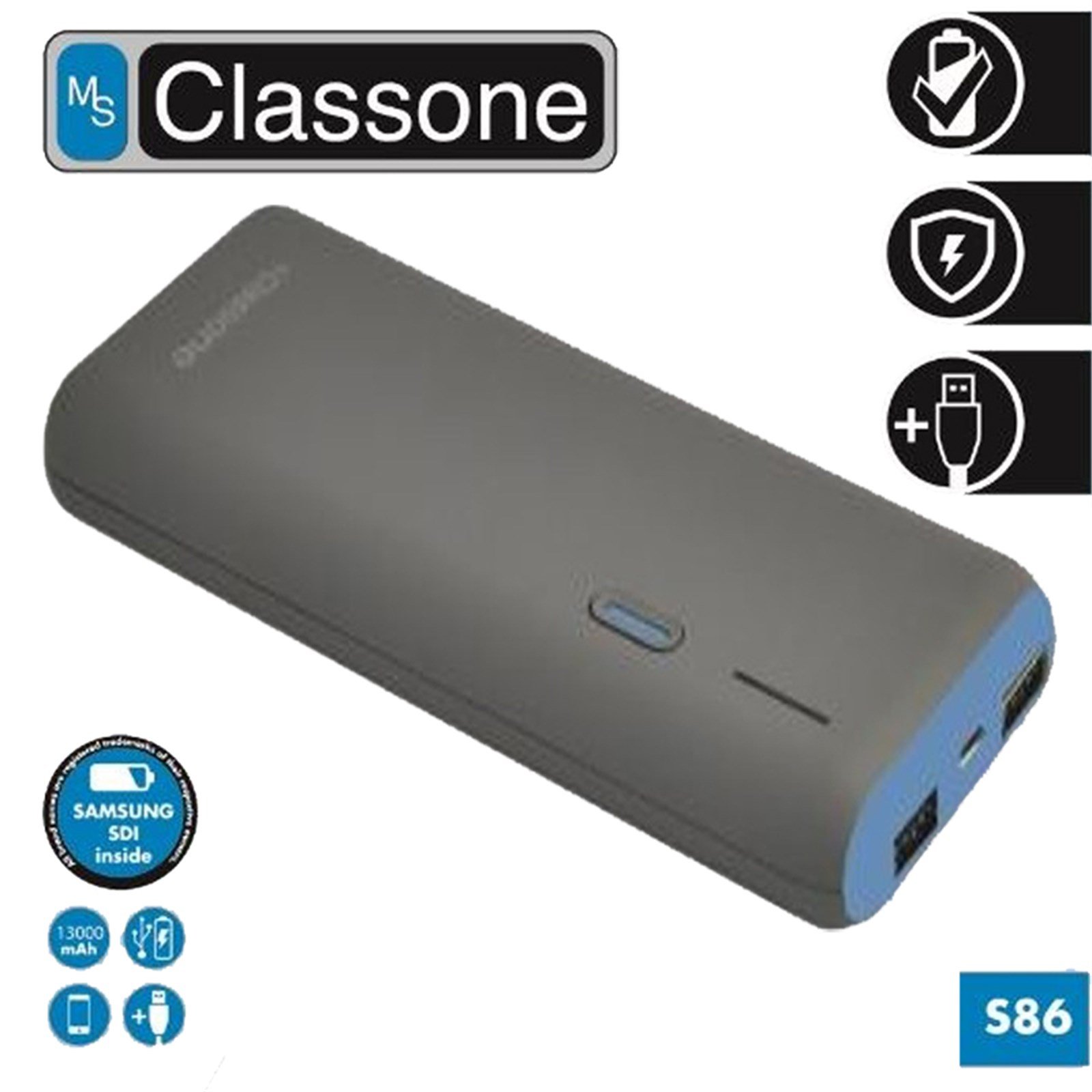 CLASSONE S82-BLUE S84 5200mAH Power Bank Samsung S