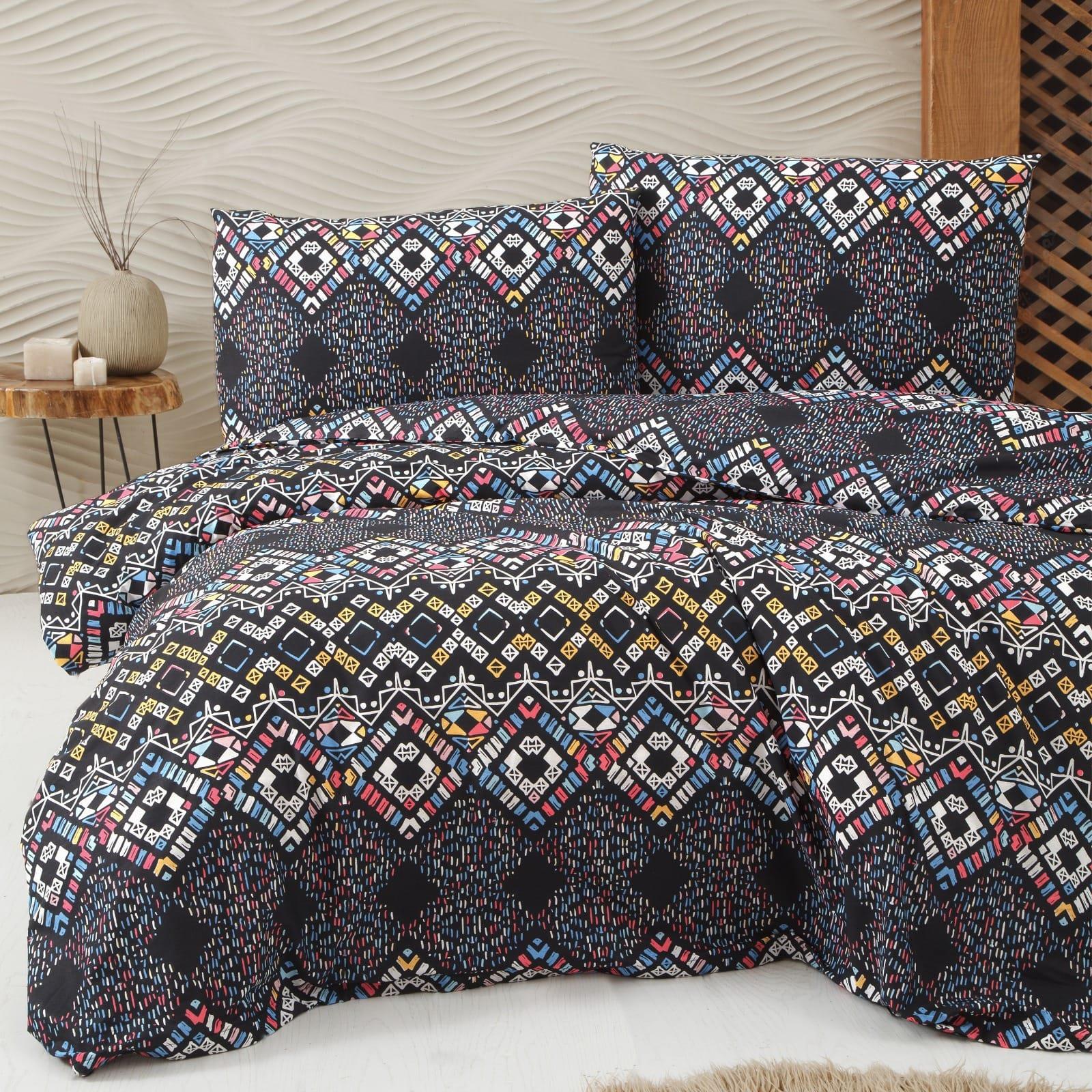 FİRUZE %100 PAMUK RANFORCE ÇİFT KİŞİLİK NEVRESİM TAKIMI (RİYKSOPP)