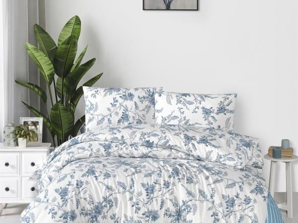 FİRUZE %100 PAMUK RANFORCE ÇİFT KİŞİLİK NEVRESİM TAKIMI (MİMOZA)