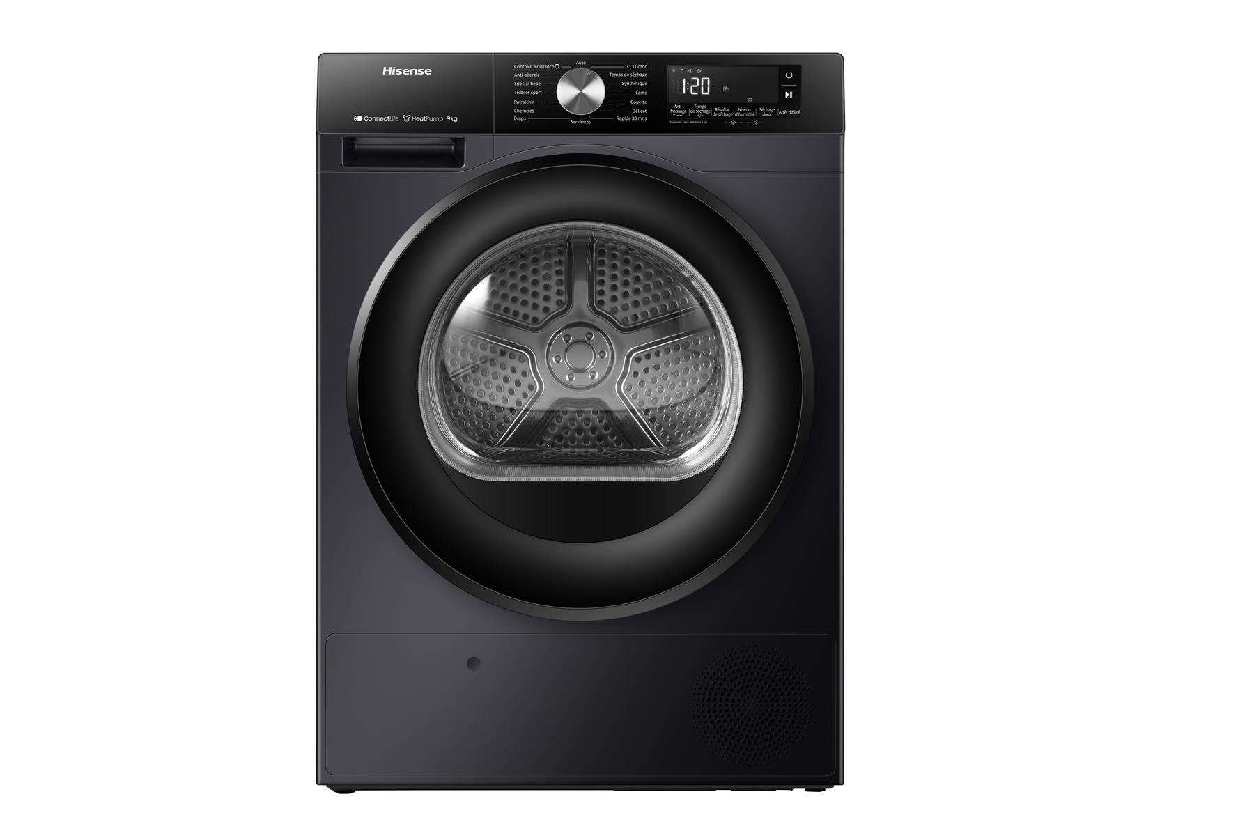 HISENSE DH3S902BB3  9 KG. A+++ WIFI INV ÇAMAŞIR KURUTMA MAKİNESİ SİYAH
