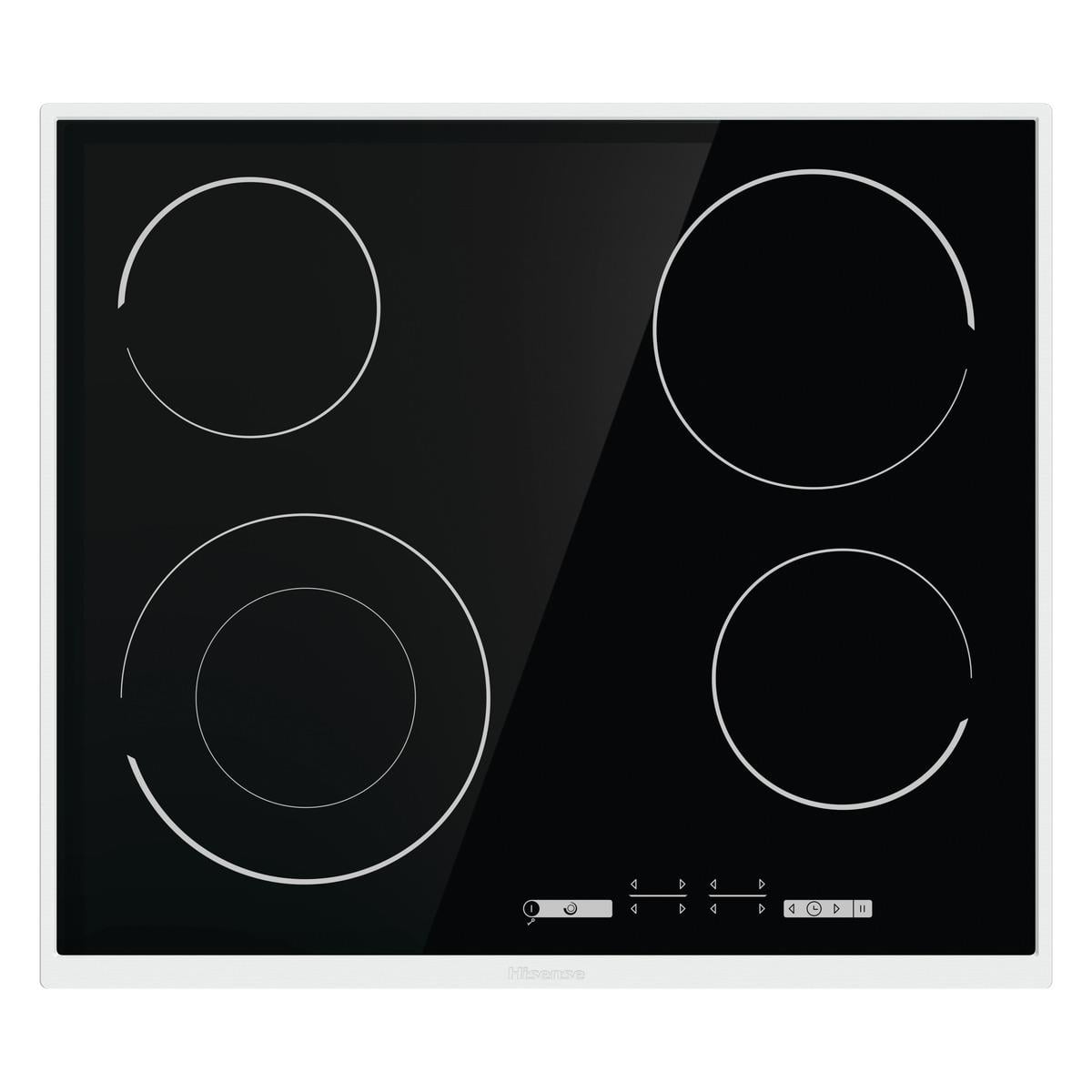 HISENSE E6432X 4 GÖZLÜ 60 CM SIYAH CAM ELEKTRIKLI ANKASTRE OCAK