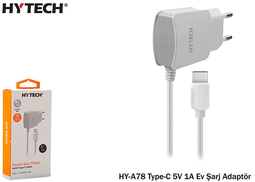 Hytech HY-A78 Type-C 5V 1A Home Charger Adapter