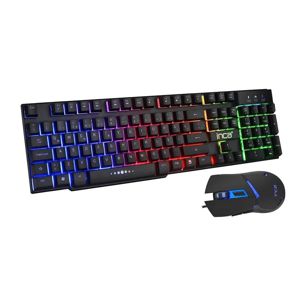 INCA IKG-448 RGB MEKANİK HİSLİ GAMER KLAVYE MOUSE