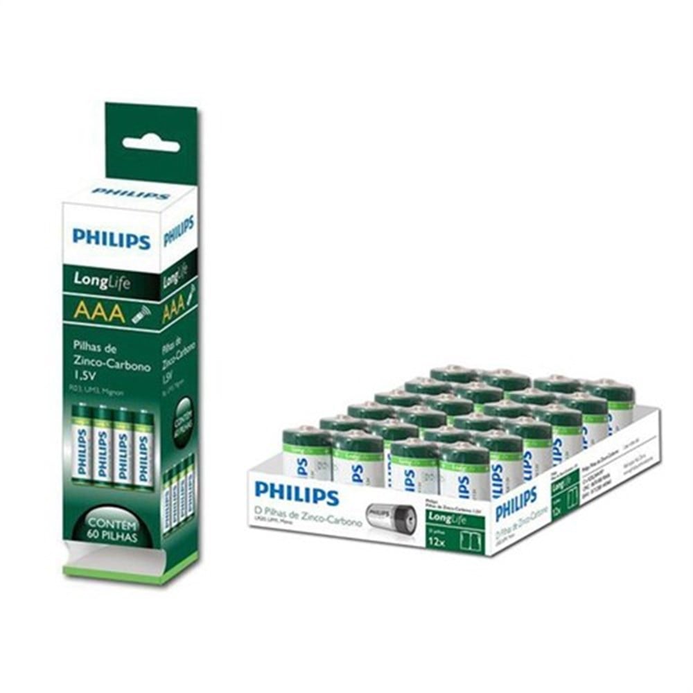 Philips R03L60T/97 Zinc-Chloride Longlife Kutu 60 