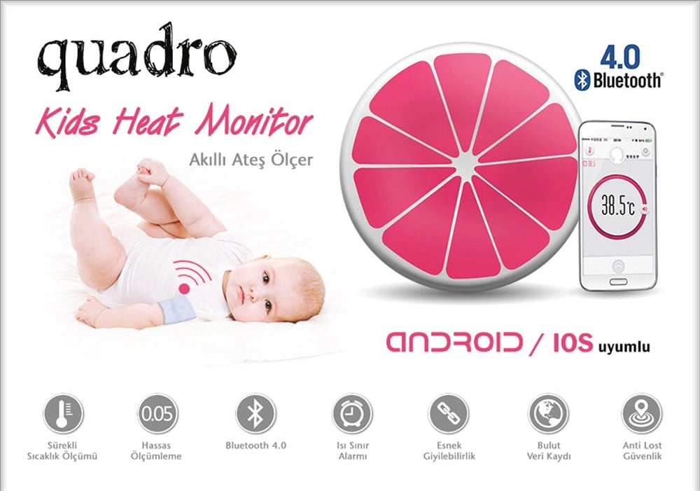 QUADRO KIDS HEAT MONITOR AKILLI ATEŞ ÖLÇER QKHM201