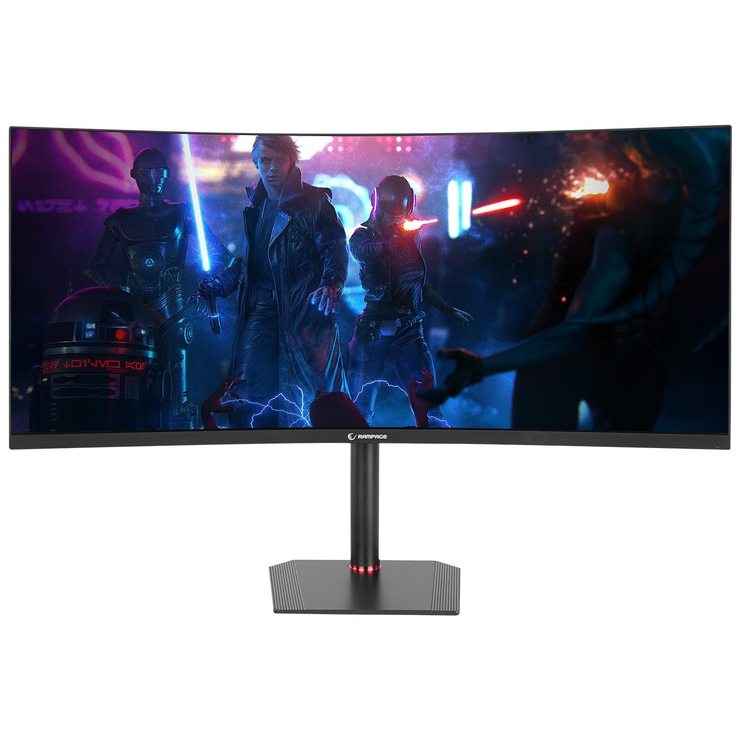 Rampage BLACK EAGLE BE34R165QC 34 165Hz 1ms CSOT VA WQHD 2K Freesync RGB Pivot Curved Oyuncu Monitörü