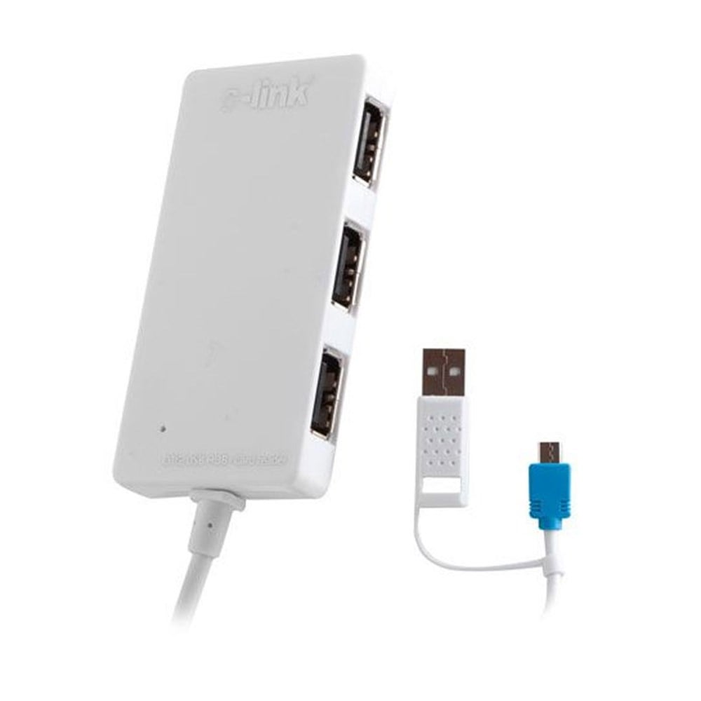 S-link SL-U143 Beyaz Usb 2.0 Kart Okuyucu + 3 Port