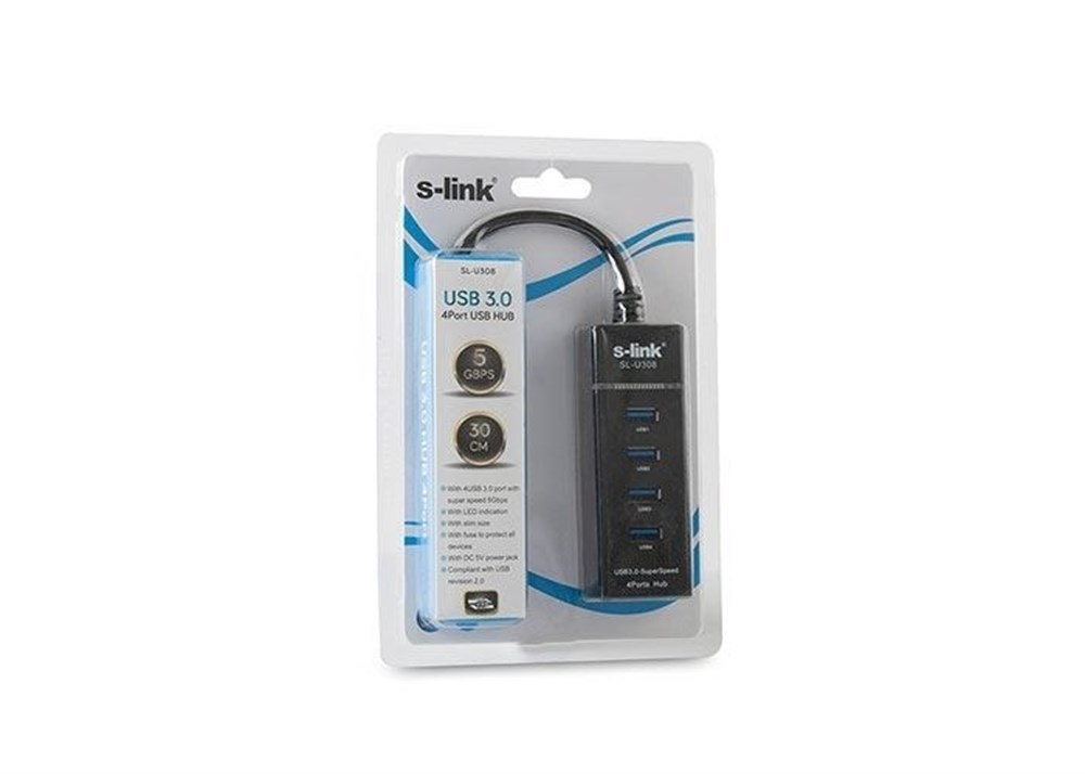 S-link SL-U308 4 Port Usb 3,0 Usb Hub