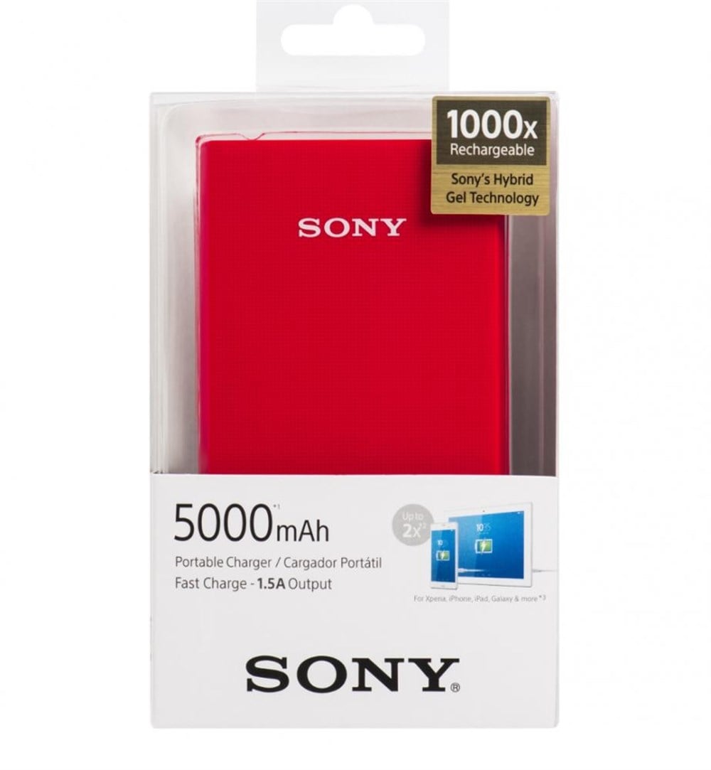 SONY CP-V5A/R 5000MAH POWERBANK KIRMIZI