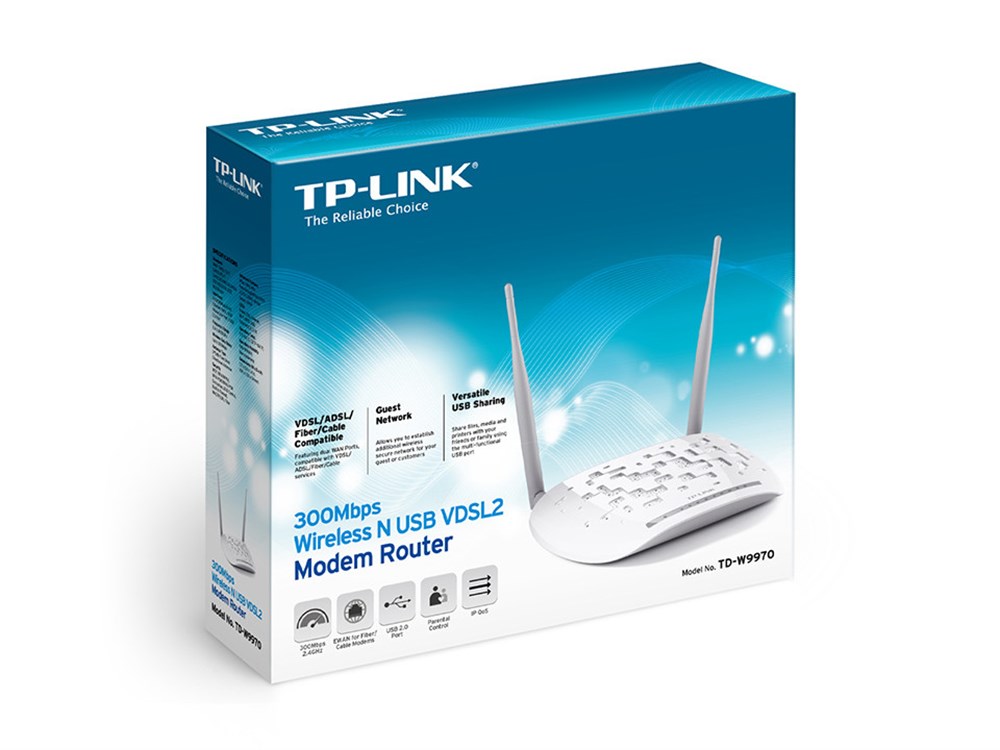 TP-Link TD-W9970 300Mbps Wi-Fi VDSL2 Modem Router