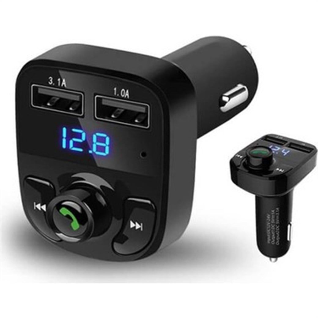 3,1 ÇİFT USB FM TRANSMITTER HANDS FREE CAR KİT KT-315 SİYAH
