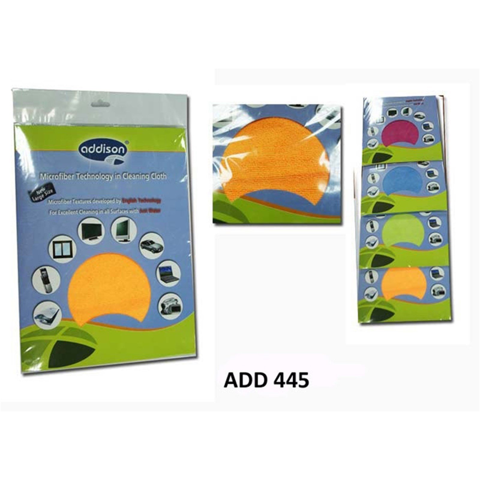 Addison ADD-445 35*35cm Mavi Microfiber Temizleme 