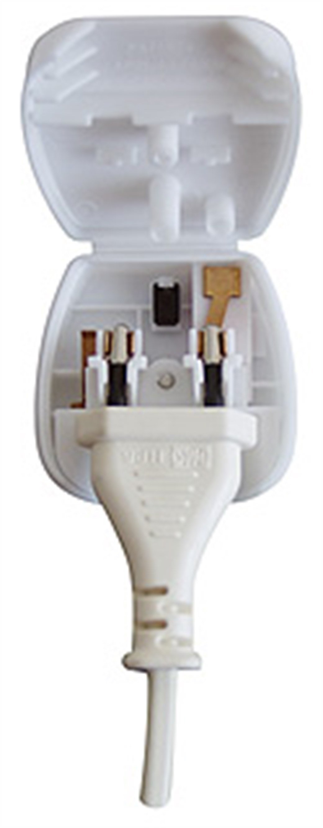 BS-1363-5 ECP 3amp BEYAZ Euro-UK adaptör