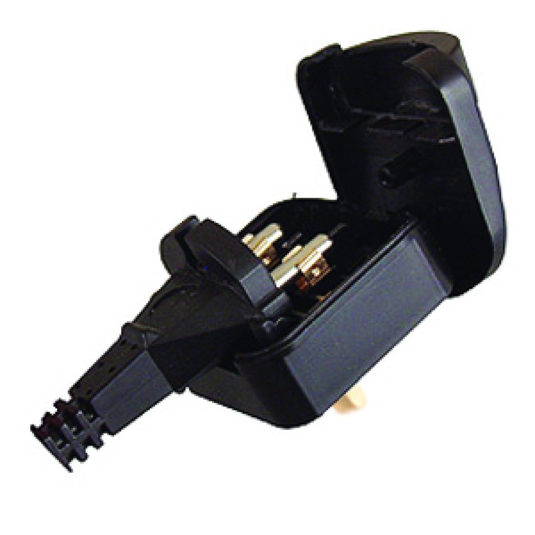 BS-1363-5 SCP  13amp SİYAH  Euro-UK adaptör