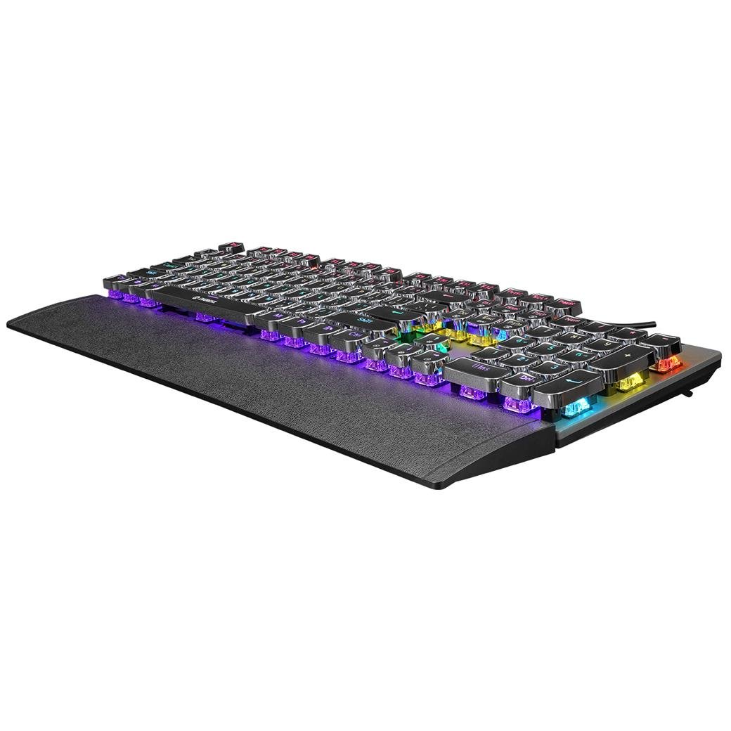 Everest KB-MK9 Gümüş USB Bilek Destekli Daktilo Tuşlu Mekanik Q Blue Switch Gaming Oyuncu Klavyesi