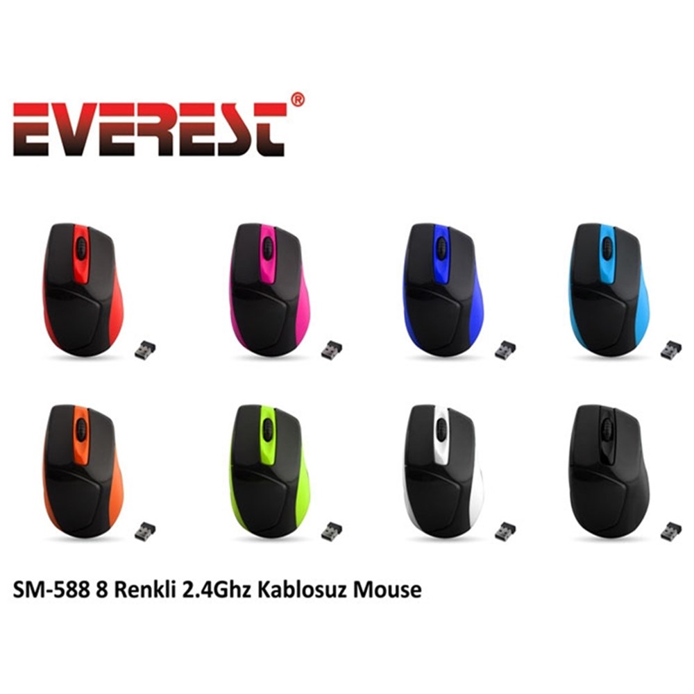 Everest SM-588 8 Renkli 2.4Ghz Kablosuz Mouse