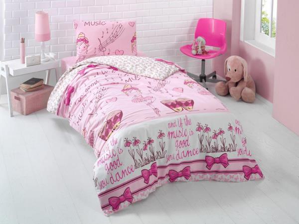 FİRUZE %100 PAMUK RANFORCE TEK KİŞİLİK NEVRESİM TAKIMI LİFE