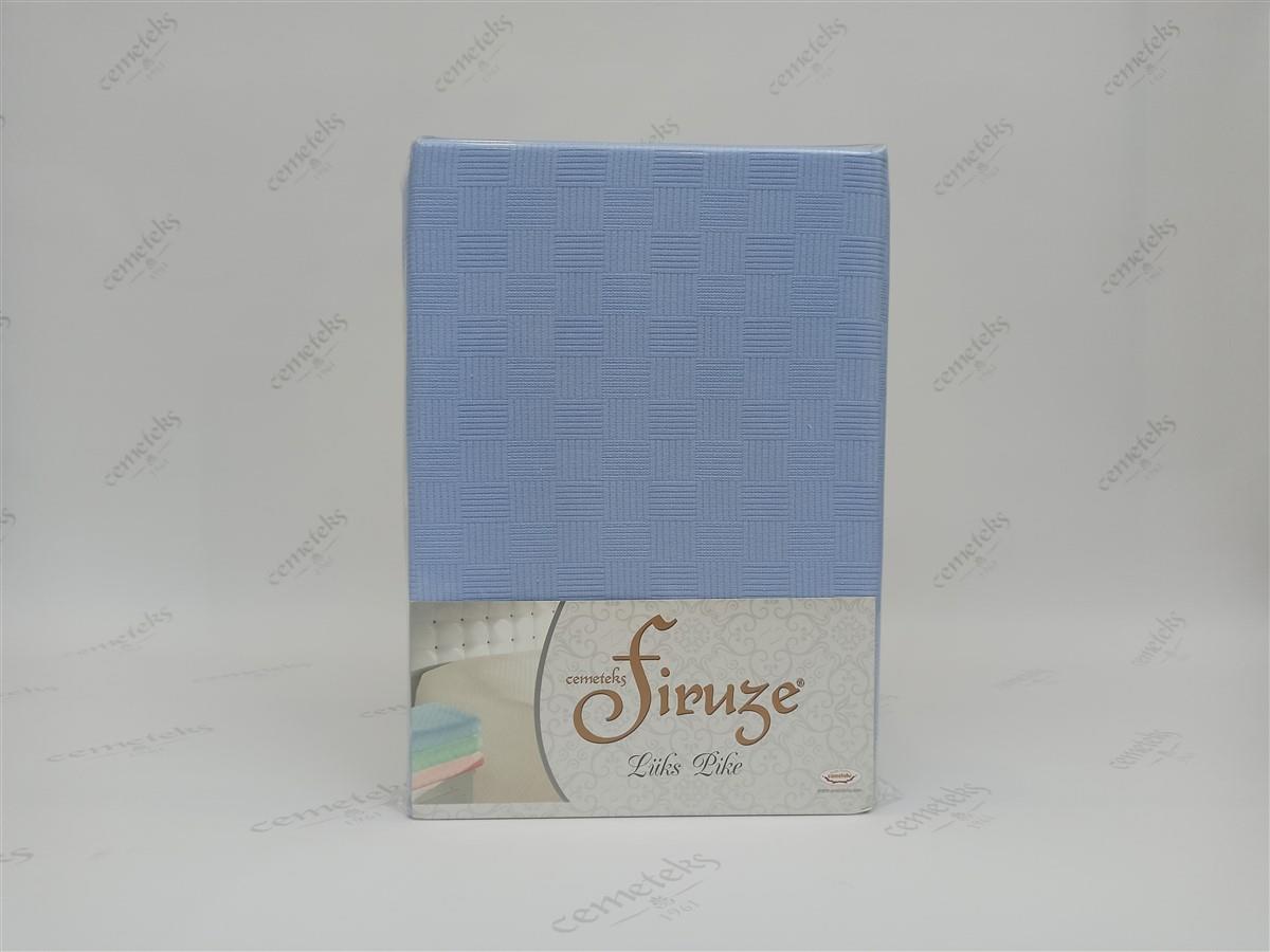 FİRUZE ÇİFT KİŞİLİK HASIR DOKUMA PİKE MAVİ