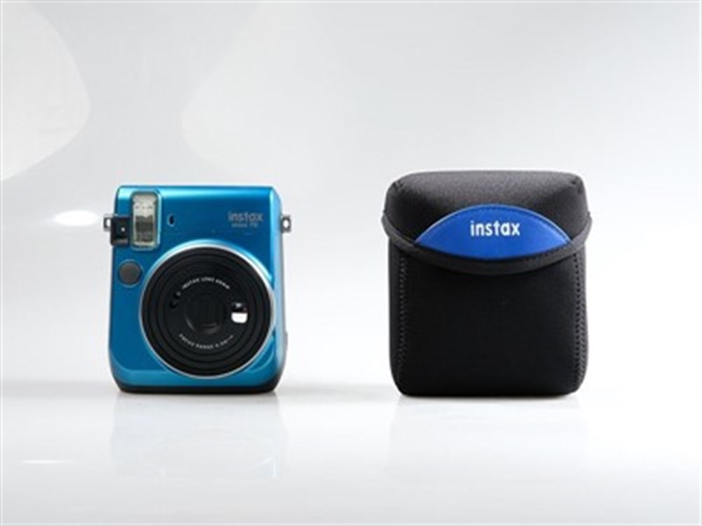 FUJI MINI 70 KUMAŞ KILIF (SİYAH - MAVİ) FOTSIBC019