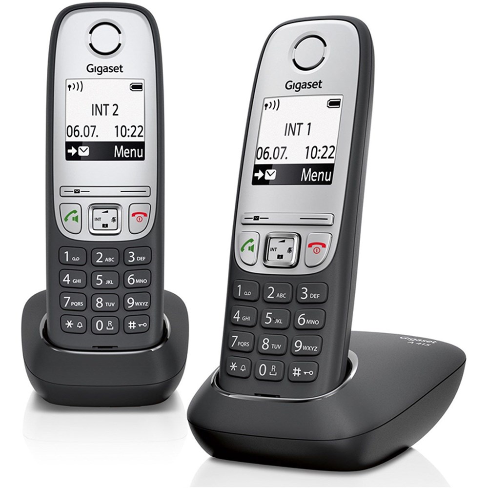 GIGASET A415-DUO 100 REHBER DECT TELEFON SİYAH 