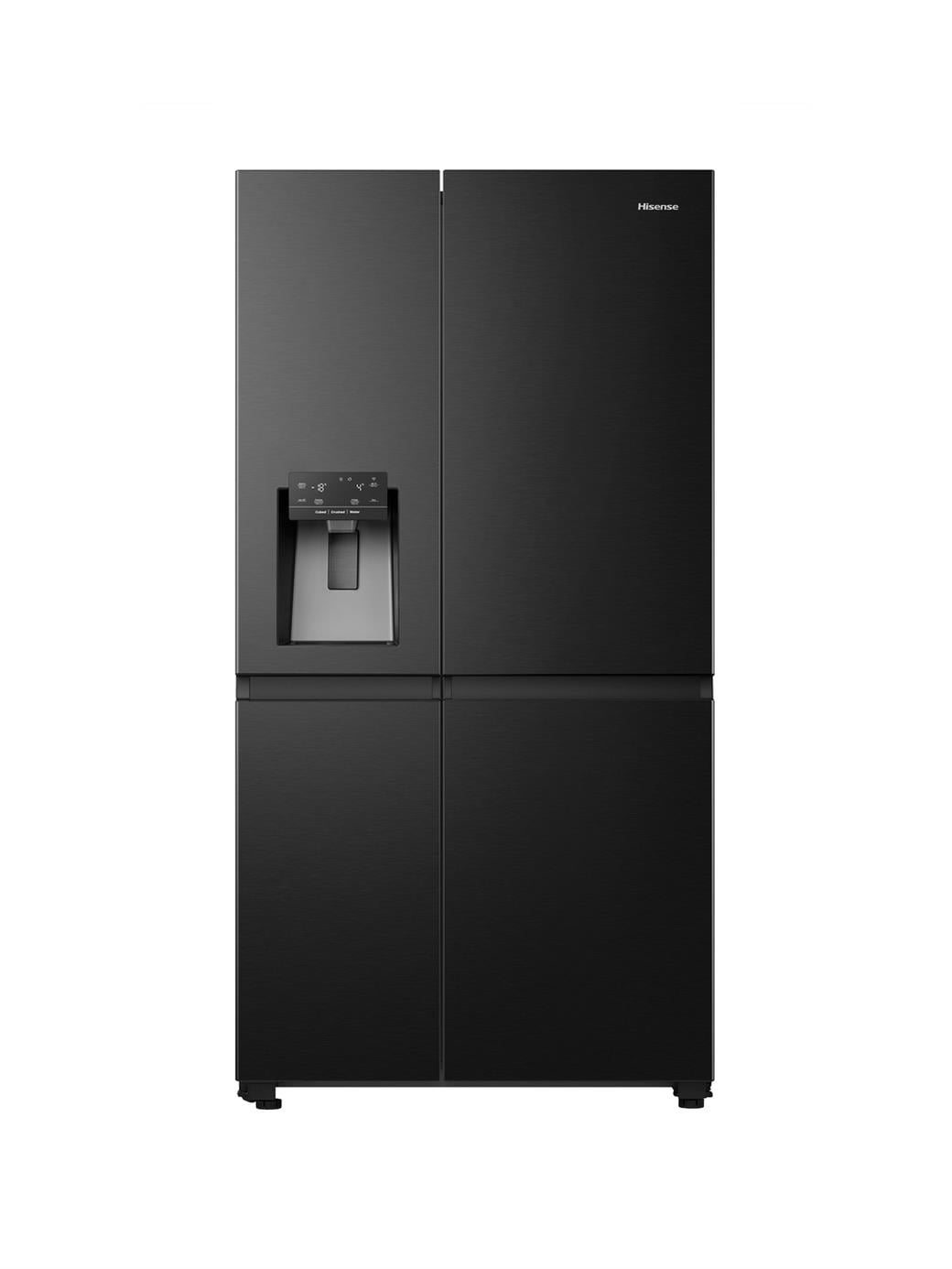 HISENSE RS818N4TFE 632LT. ÇİFT KAPILI NO FROST SU7BUZ HAZNELİ SİYAH RENK  BUZDOLABI 