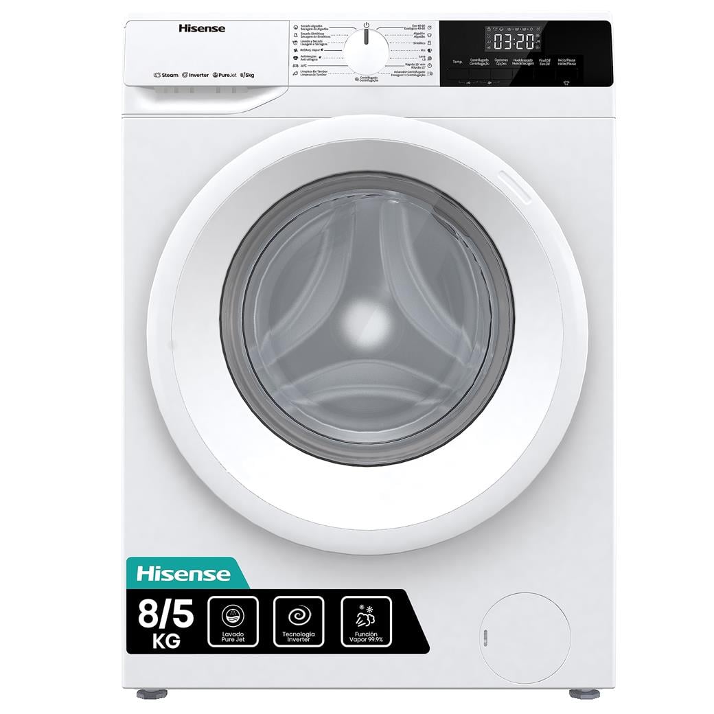HISENSE WDQE8014EVJM  8KK YIKAMA 5 KG KURUTMA 1400 DEVİR KURUTMALI ÇAMAŞIR MAKİNESİ