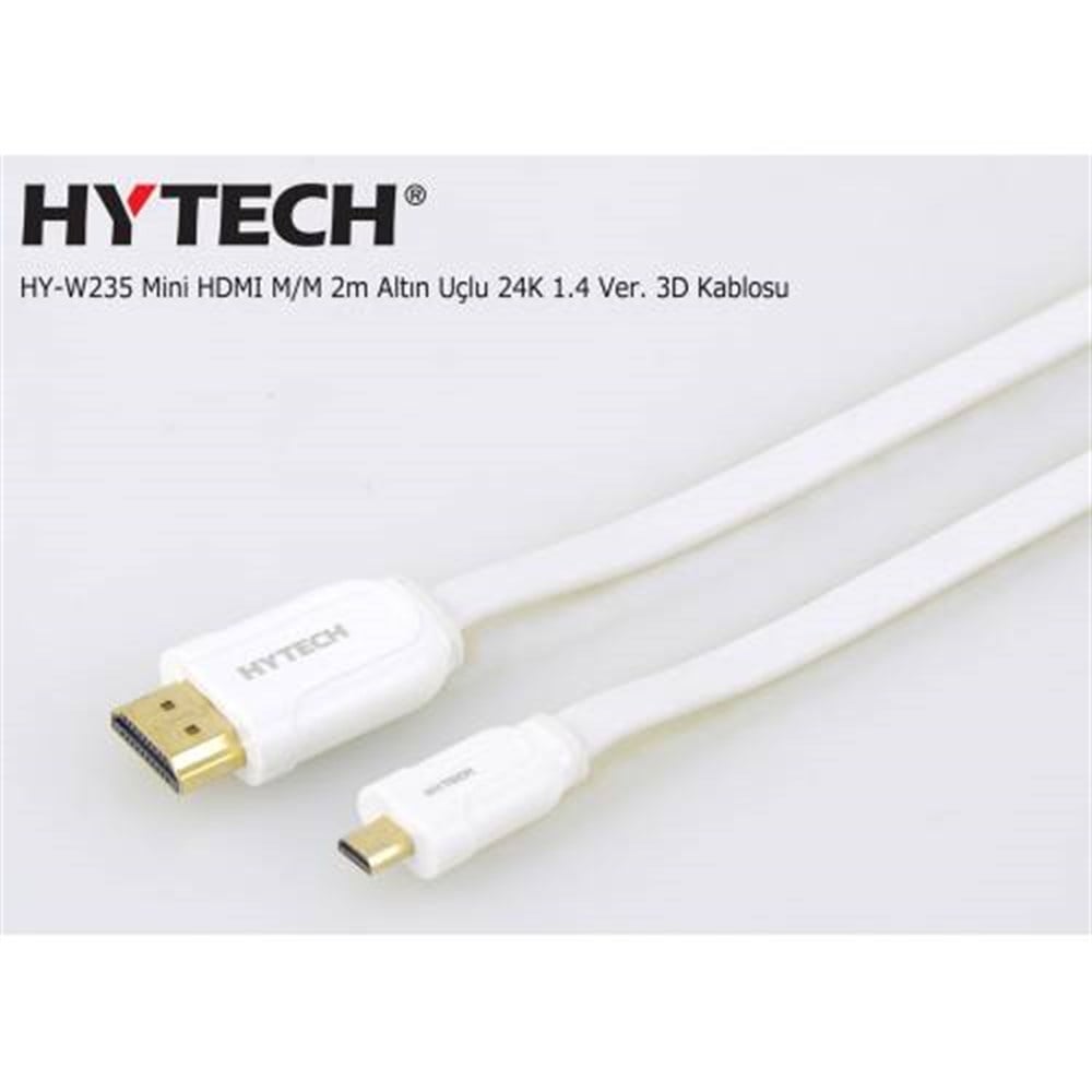 hytech HY-W235 Mini HDMI M/M 2m uçlu 24k 1.4vr kab