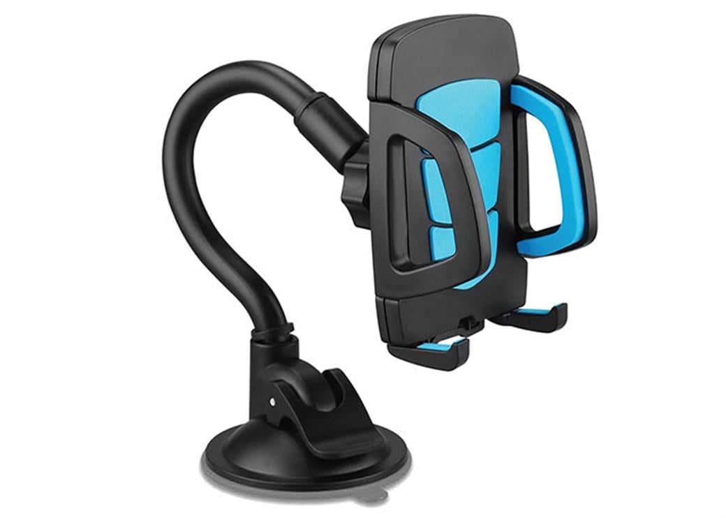 HYTECH HY-XH20 Vantuz + Braketi 360 Derece Siyah-Mavi Telefon Tutucu