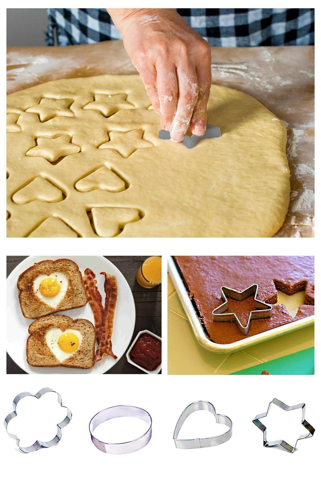 METAL KURABİYE KALIBI 4 LÜ MAXİ CK-985