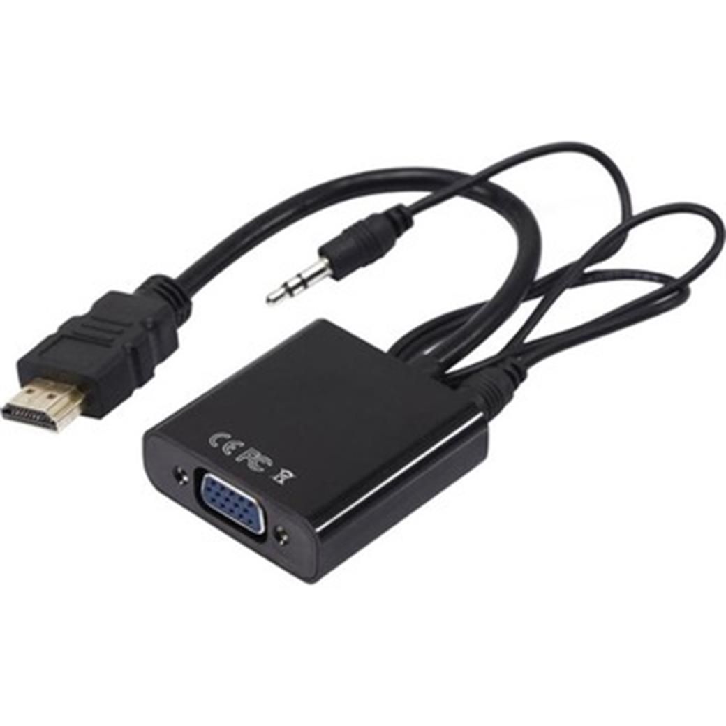 POWERMASTER PM-32015 HDMI TO VGA ÇEVİRİCİ ADAPTÖR SES ÇIKIŞLI KUTULU 