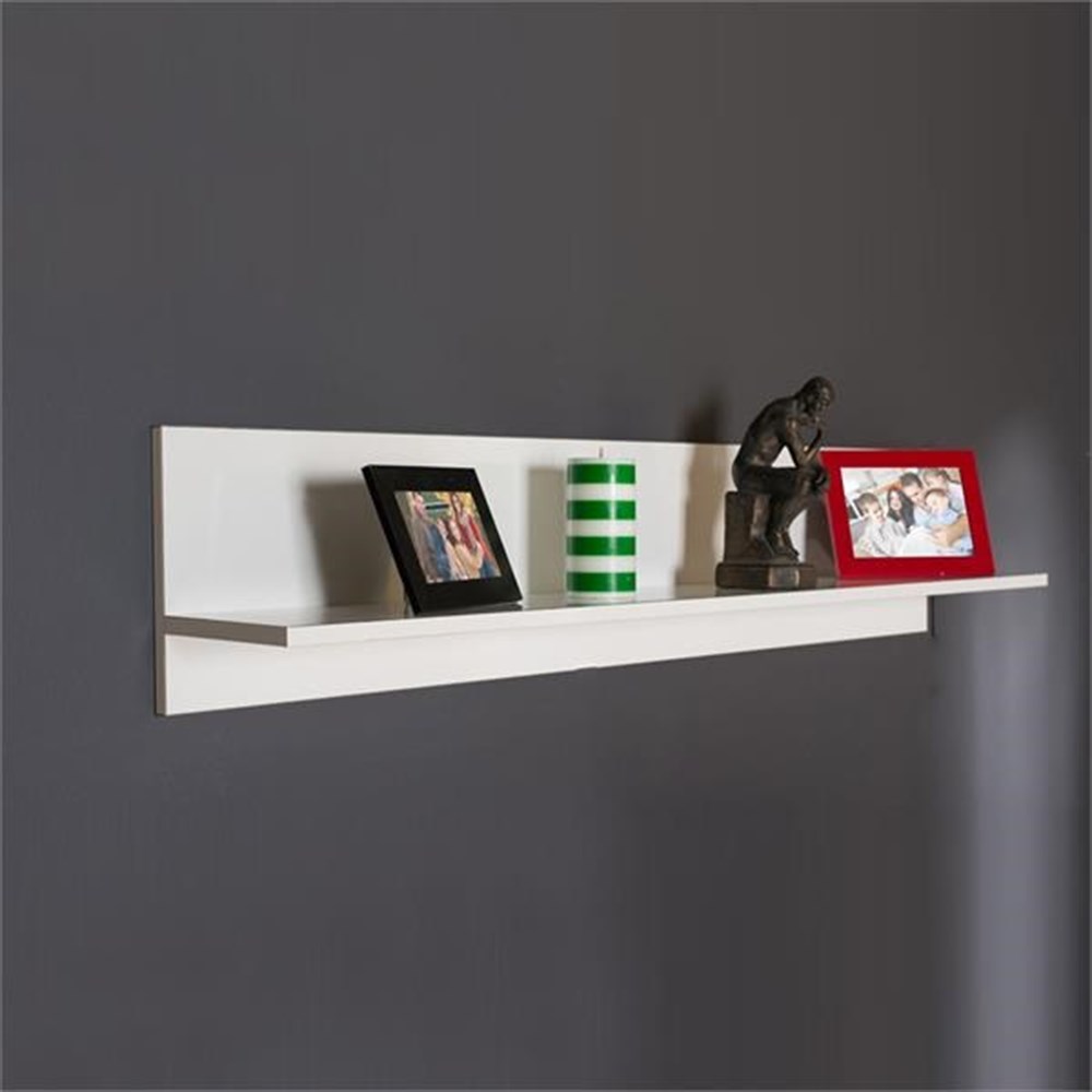 RAF-11-PB-1 OPSİYONEL DUVAR RAFI PARLAK BEYAZ 120x