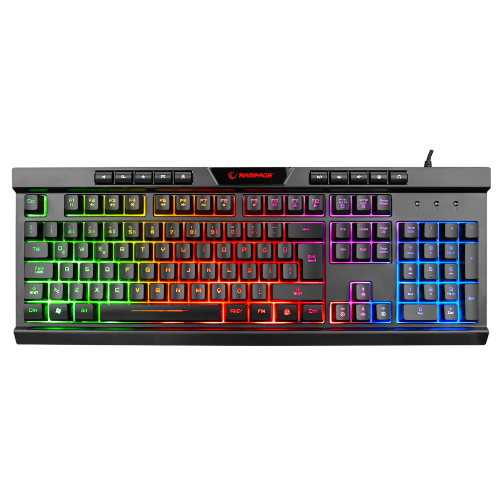 Rampage BYGAMEX-K2 Rainbow Aydınlatmalı Gaming Oyuncu Klavyesi