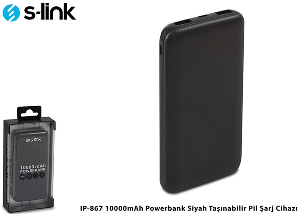 S-link IP-867 10000mAh Powerbank Siyah