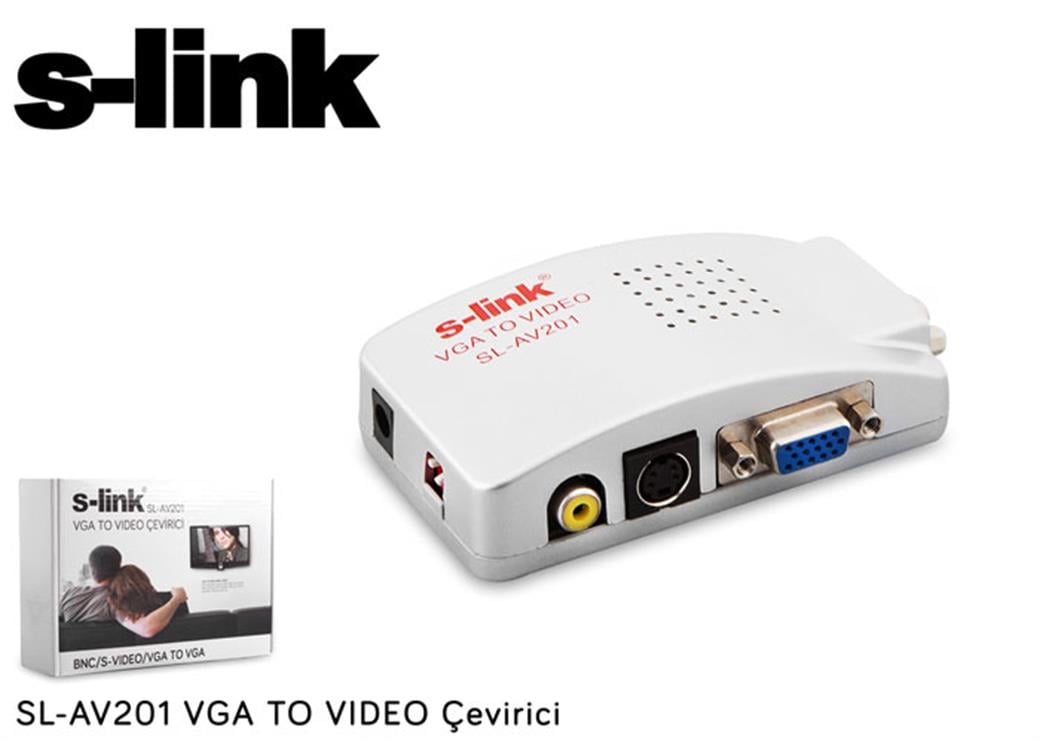 S-LİNK SL-AV201 VGA TO VIDEO DÖNÜŞTÜRÜCÜ CİHAZ