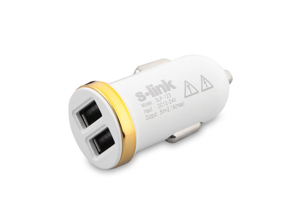 S-link SLP-123 PRO 2100MA 2 * Usb Car Charger Adap