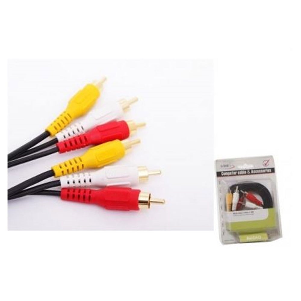 S-link SLX-681 1.5m 3'LÜ RCA Video Kablo