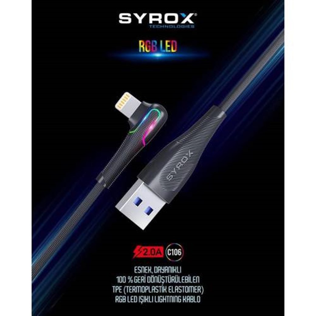 SYROX USB TO LIGHTNING 1M C106
