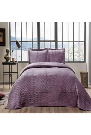 ZEN HOME NAKIŞLI YATAK ÖRTÜSÜ TEK KİŞİLİK STAR (MOR)