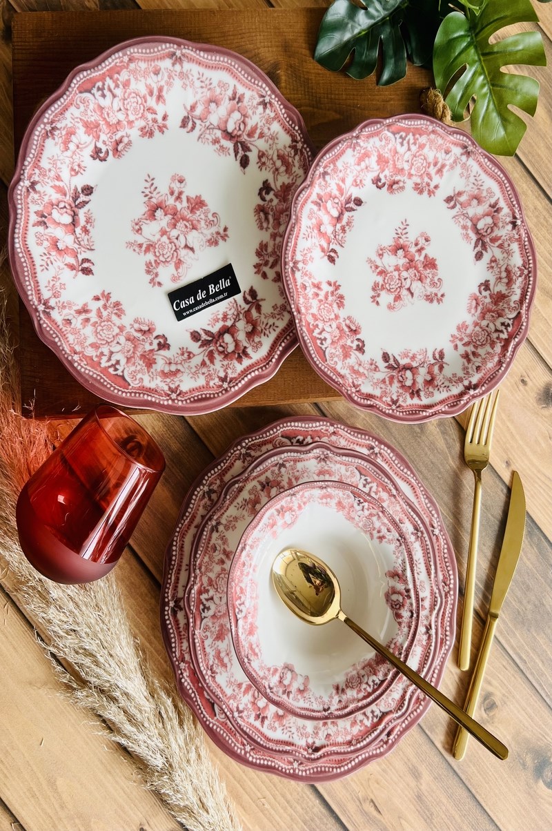 24 Parça 6 Kişilik Porselen Yemek Takımı