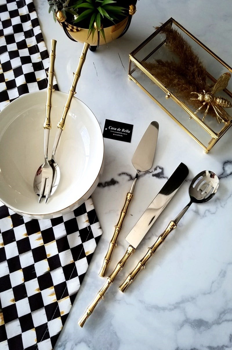 5 Parça Bambu Servis Seti