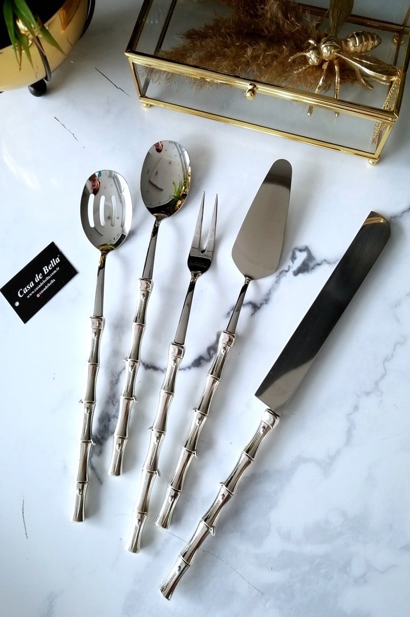 5 Parça Bambu Servis Seti