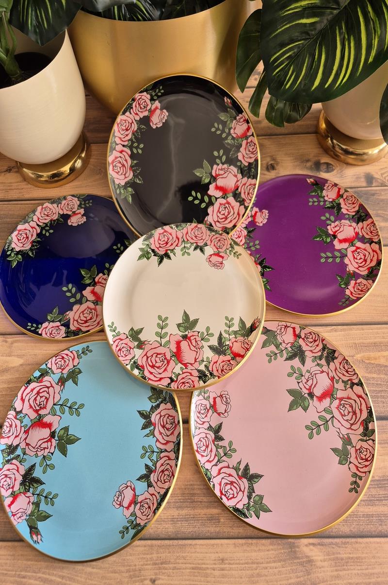 6'LI ÇİÇEKLİ PASTA TABAĞI