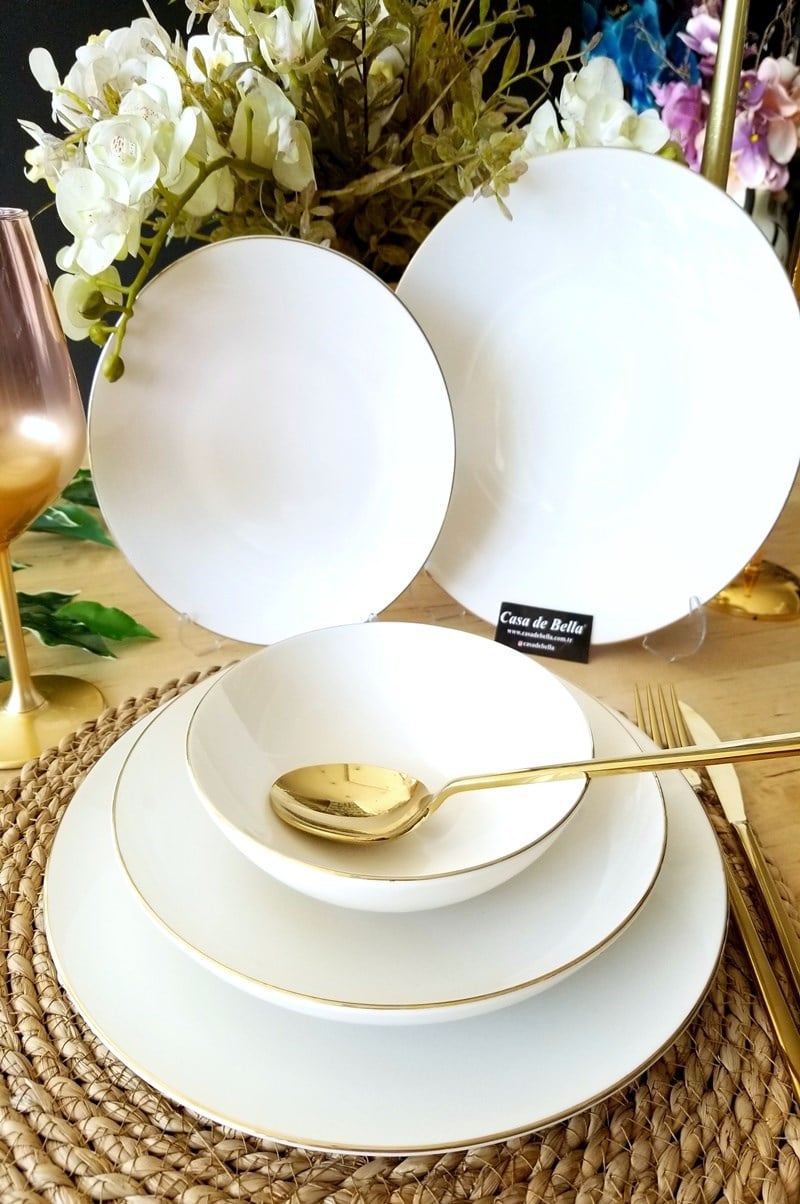 BONE PORSELEN MODERN 24 PARÇA YEMEK TAKIMI