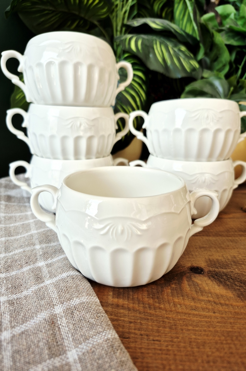 CASA DE BELLA MADİSON BEYAZ 6LI KASE SETİ 16CM 350ML(FIRINA GİRMEKTEDİR)
