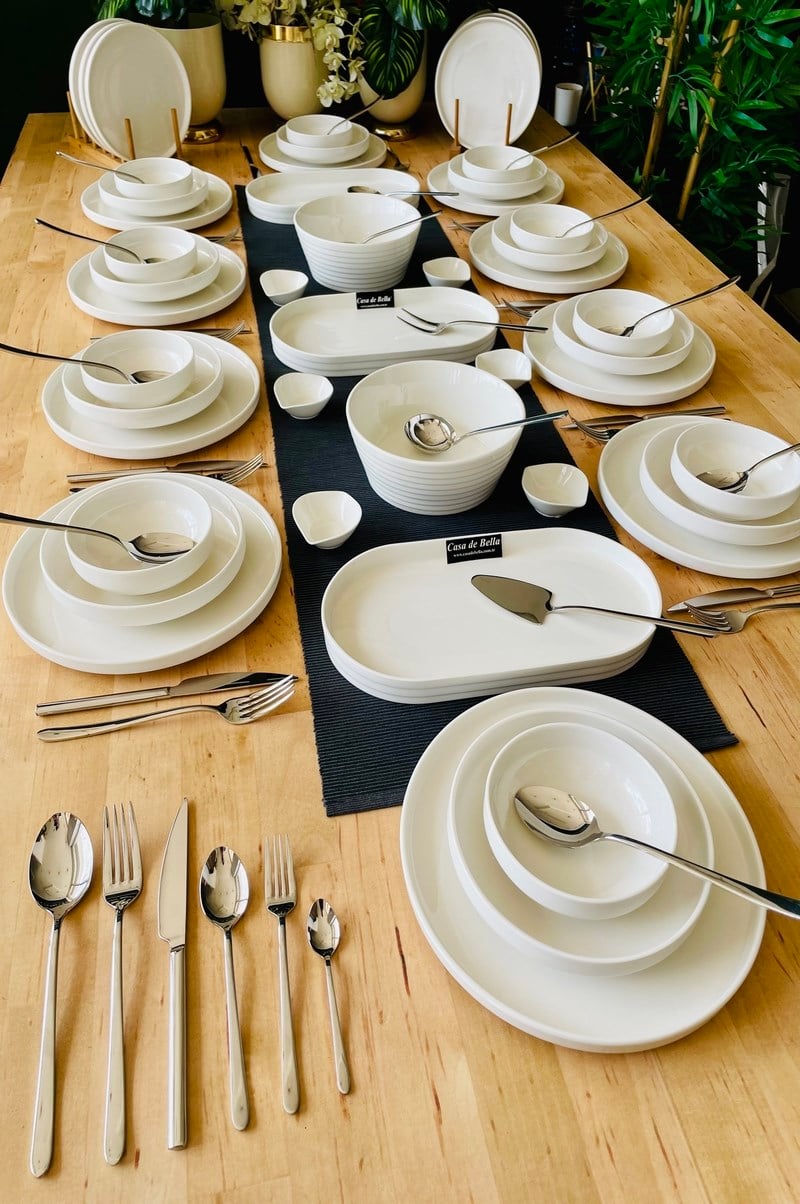 Modern Sade 59 Parça 12 Kişilik Yemek Takımı