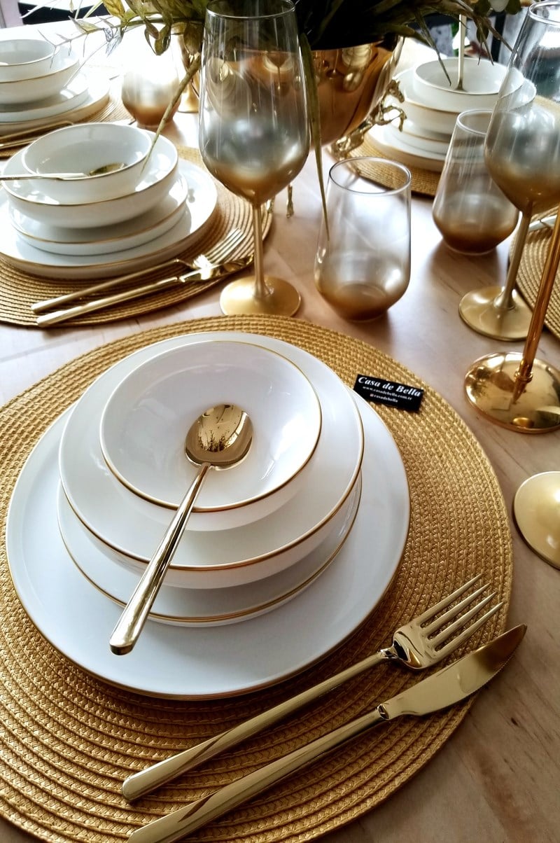 White Modern 132 Parça 12 Kişilik Yemek Takımı ve Çatal Kaşık Bıçak Takım Seti