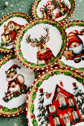 YILBAŞI TABAĞI 6 Kişilik Pasta Tabağı