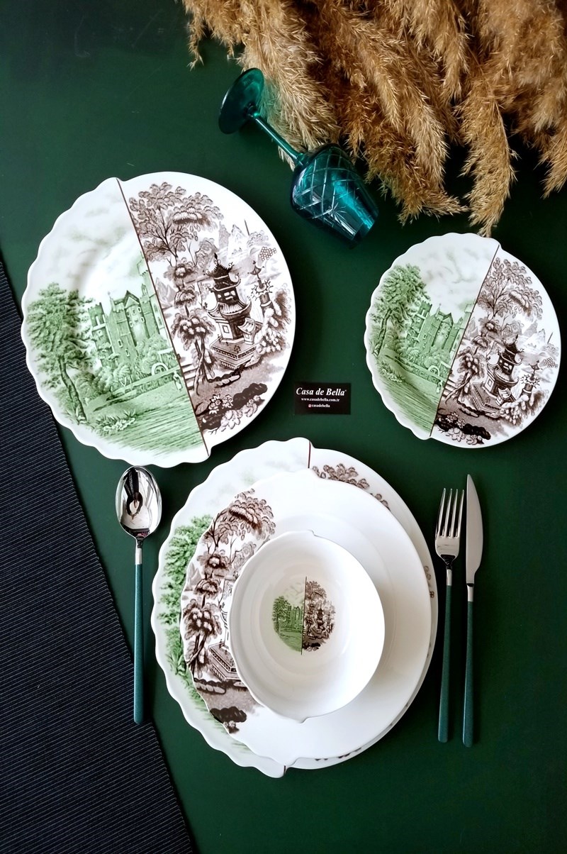 24 parça Seletti tasarımlı yemek takımı