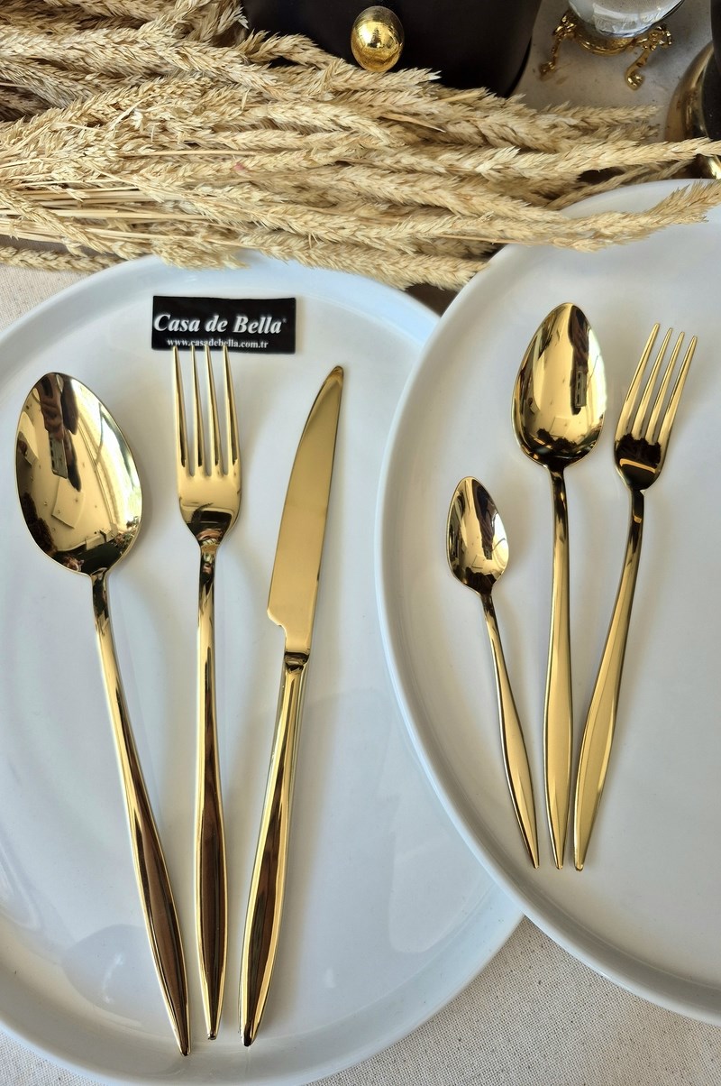 36 Parça Hera Gold Çatal Bıçak Takımı 