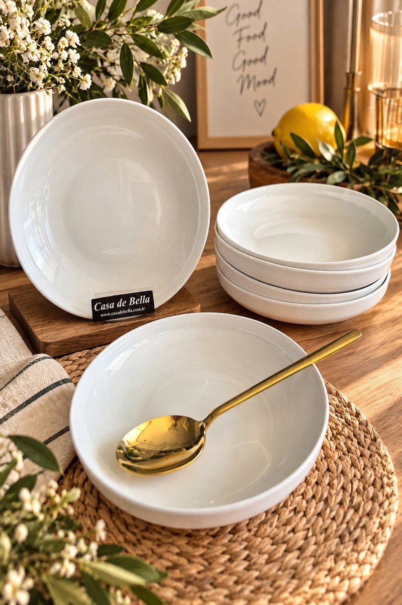 6 Kişilik Çukur Yemek Tabağı
